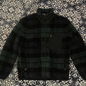 Polo by Ralph Lauren Men's Pile Fleece Plaid Hybrid Jacket